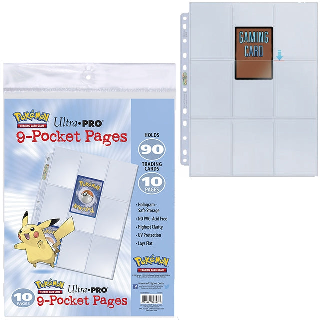 Pokémon - Ultra Pro - Classeur & Feuilles - Lot 10 Feuilles de 9 Cases