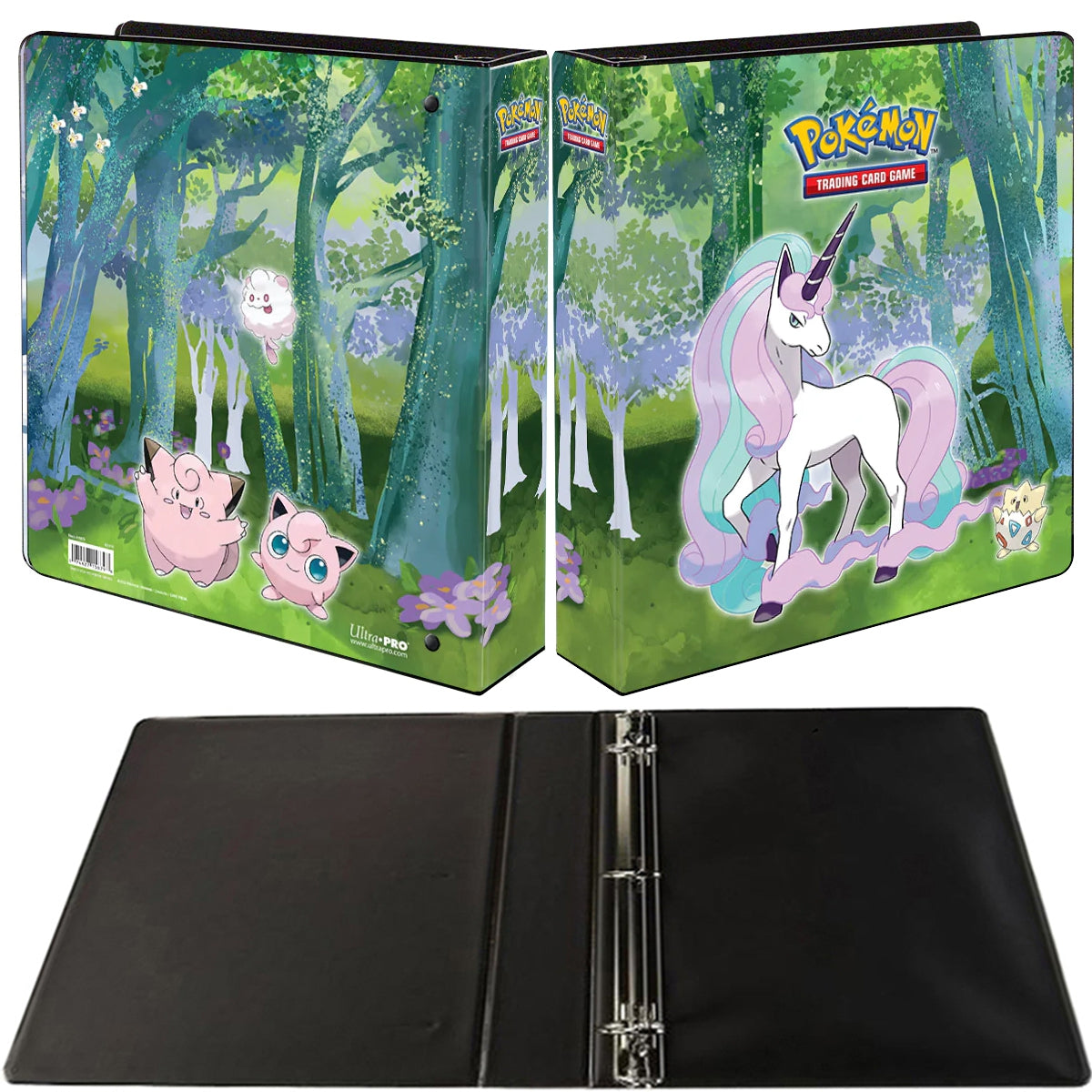 Pokemon - classeur clairiere enchante + lot de 10 feuilles de rangement