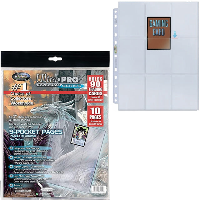 Lot de 10 feuilles pour classeur tcg