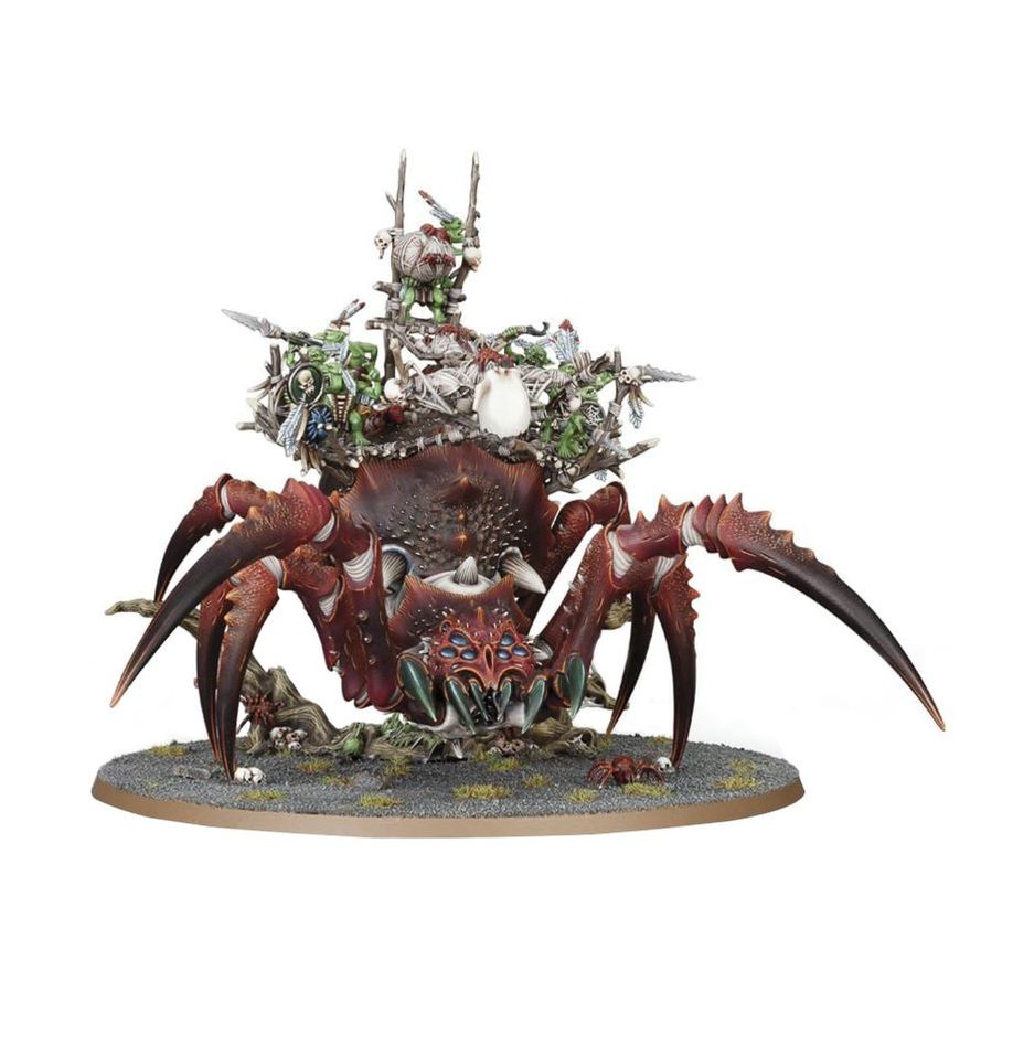 Gloomspite Gitz - Arachnarok Tissegrouille/Arachnarok avec Catatoile/Chamane Tisseur sur Arachnarok/Arachnarok avec Tribu Guerrière Crodaragne