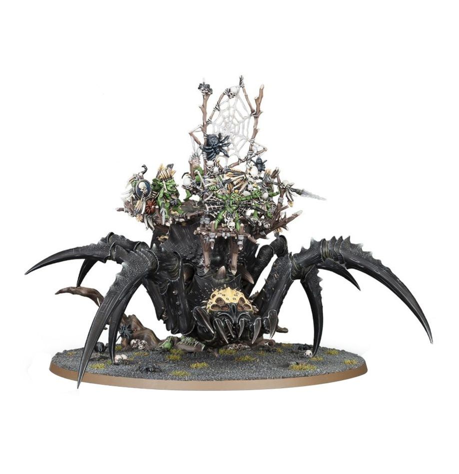 Gloomspite Gitz - Arachnarok Tissegrouille/Arachnarok avec Catatoile/Chamane Tisseur sur Arachnarok/Arachnarok avec Tribu Guerrière Crodaragne