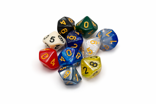 Dés 10 faces couleur aleatoire